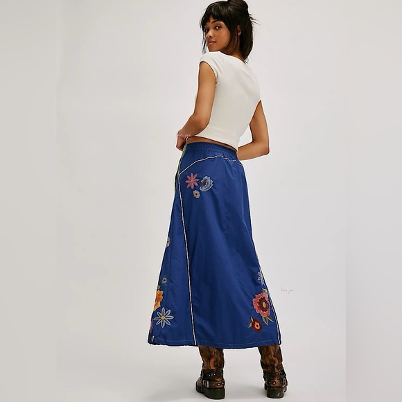 NEW Free People Front Runner Maxi Skirt - Picture 10 of 11